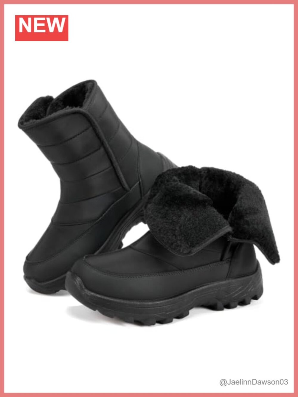 Women's Winter Snow Boots Faux Fur Lined Water Resistant Mid-Calf